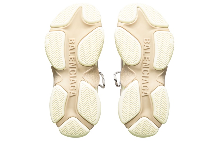 Sizing (W) 巴黎世家 Triple S 拖鞋‘白色双层泡沫和网布’ 755686W3SM29097