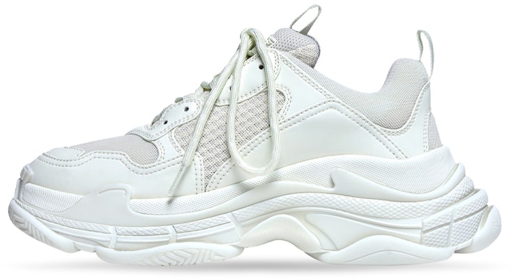 巴黎世家 Balenciaga Triple S 時尚綁帶老爹鞋 女款 白色 夜光 Buy 巴黎世家 Balenciaga Triple S 時尚綁帶老爹鞋 女款 白色 夜光