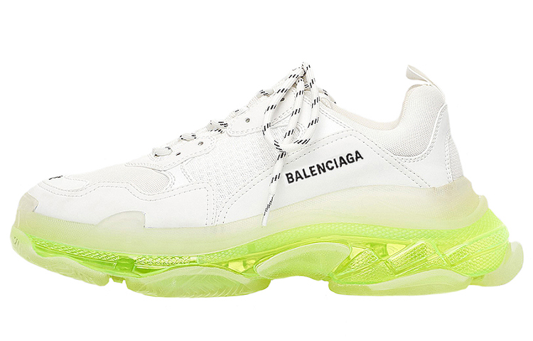 (W) Balenciaga Triple S 'White Neon Green'