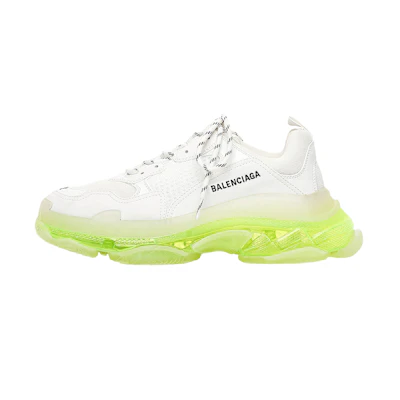 (W) Balenciaga Triple S 'White Neon Green'