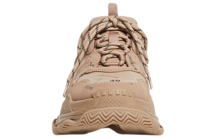 (W) Balenciaga Triple S Sneaker 'Allover Logo - Dark Beige' 圖 3