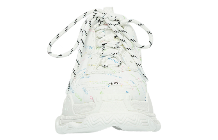 (W) Balenciaga Triple S AllOver Logo White Multicolor 圖 3