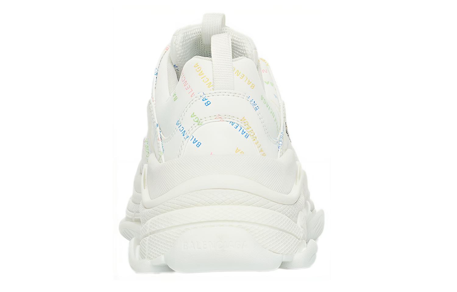 (W) Balenciaga Triple S AllOver Logo White Multicolor 圖 4