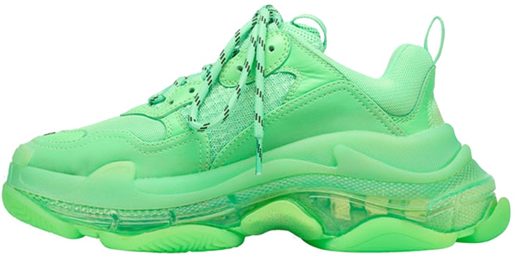 balenciaga-triple-s-clear-sole-trainer-neon-green-wmns