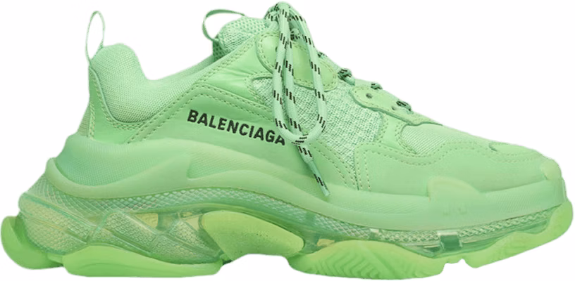(W) Balenciaga Triple S Clear Sole Trainer 'Hijau Neon' 544351-W2CF1-3801 Buy (W) Balenciaga Triple S Clear Sole Trainer 'Hijau Neon' 544351-W2CF1-3801
