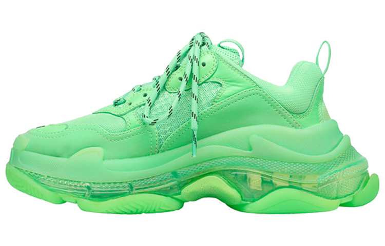 (Women) Balenciaga Triple S Clear Sole Trainer 'Neon Green' 544351W2CF13801