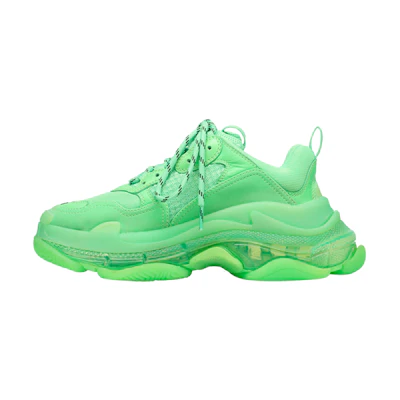 (W) Balenciaga Triple S Clear Sole Trainer 'Neon Green'
