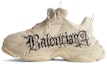 Lookbook (W) Balenciaga Triple S Diy Metal 'Beige Merah Hitam' 524039W2FAY9016