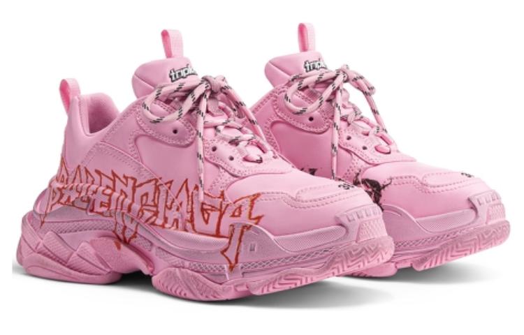 Lookbook (W) Balenciaga Triple S Diy Metal 'Merah Hitam Merah Jambu' 524039W2FAY5016