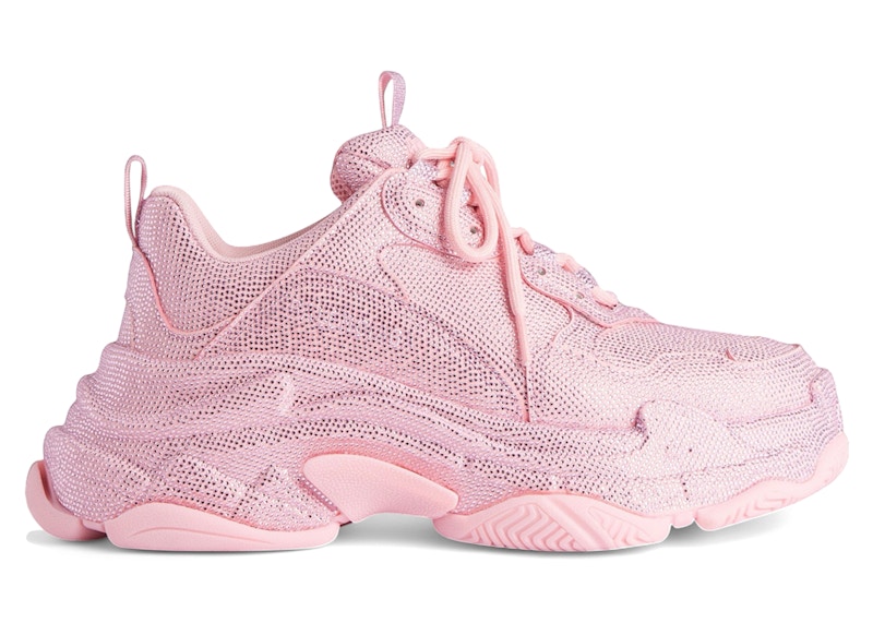 Buy (W) Balenciaga Triple S Pink Muda Berhias Batu Rhinestones 524039-W2TST-5194