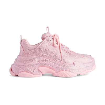 (W) Balenciaga Triple S Light Pink Rhinestones