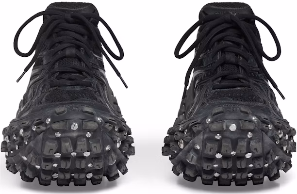 (W) Balenciaga Bouncer Screw Sneakers 'Jaring Hitam dan Nilon' 685611W2RAD1081 Shop (W) Balenciaga Bouncer Screw Sneakers 'Jaring Hitam dan Nilon' 685611W2RAD1081