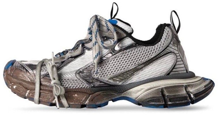 (Women) Balenciaga 3XL Sneakers 'Worn Out Grey White and Blue Mesh and Polyurethane' 734731W3XL71214 Buy (Women) Balenciaga 3XL Sneakers 'Worn Out Grey White and Blue Mesh and Polyurethane' 734731W3XL71214