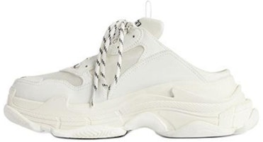 (Women) Balenciaga Triple S Mule 'White' 755686-W3SMM-9000 (Women) Balenciaga Triple S Mule 'White' 755686-W3SMM-9000