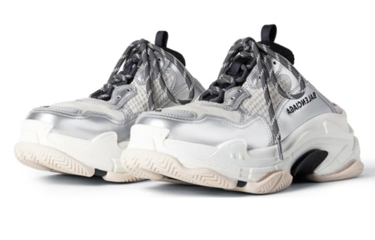 Order (W) 巴黎世家Triple S银色便鞋 755686W2FWM8191