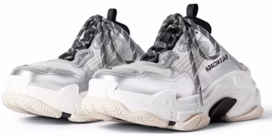 Order (Women) Balenciaga Triple S Mules 'Silver' 755686W2FWM8191