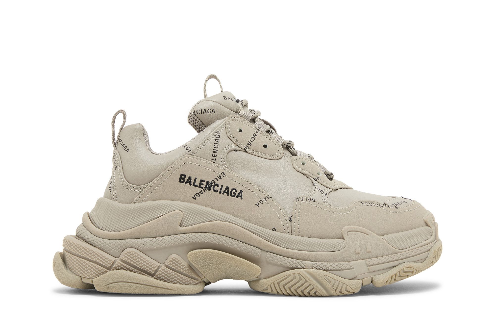 Buy (W) Balenciaga Triple S Zapatillas 'Logotipo Completo - Beige' 524039W2FA19710