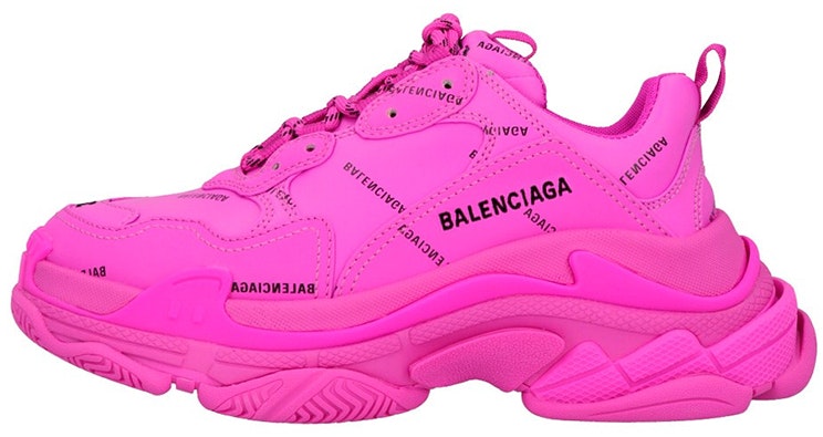 balenciaga-triple-s-sneaker-all-over-logo-fuchsia-wmns