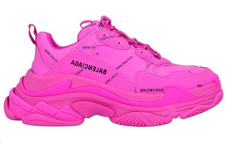 (W) Balenciaga Triple S Sneaker 'All Over Logo - Fuchsia' 圖 2
