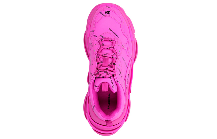 (W) Balenciaga Triple S Sneaker 'All Over Logo - Fuchsia' 圖 4