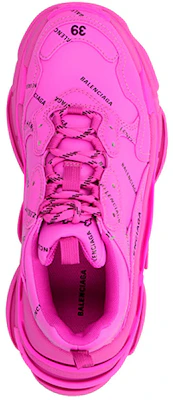 (Women) Balenciaga Triple S Sneaker 'All Over Logo - Fuchsia' 524039 W2FA1 5210 Shop (Women) Balenciaga Triple S Sneaker 'All Over Logo - Fuchsia' 524039 W2FA1 5210