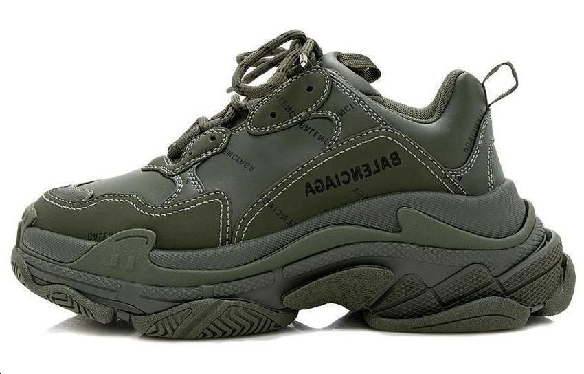 (W) Balenciaga Triple S Sneaker 'Allover Logo - Khaki'