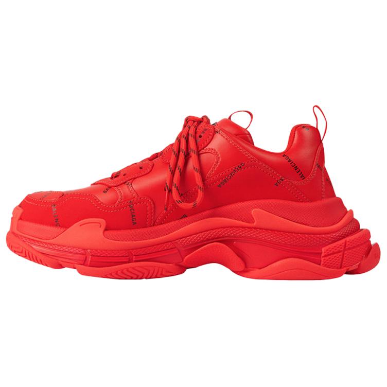 (W) Balenciaga Triple S Sneaker 'Allover Logo - Red'