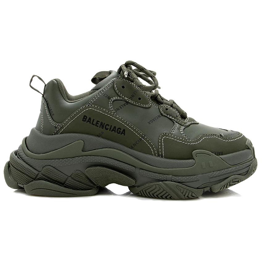 (W) Balenciaga Triple S Sneaker 'Allover Logo - Khaki' 圖 2