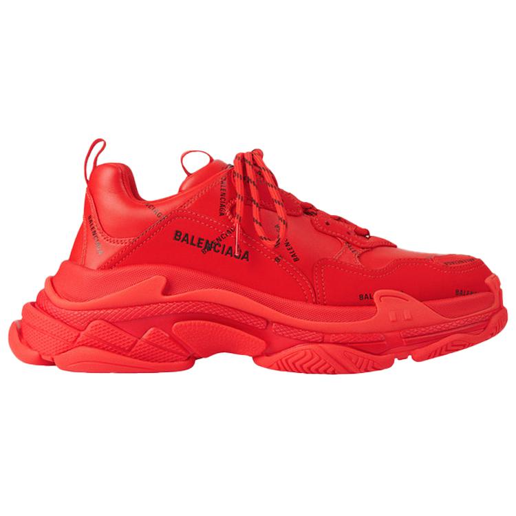 (W) Balenciaga Triple S Sneaker 'Allover Logo - Red' 圖 2