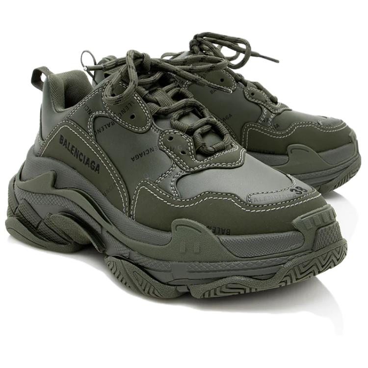 (W) Balenciaga Triple S Sneaker 'Allover Logo - Khaki' 圖 3