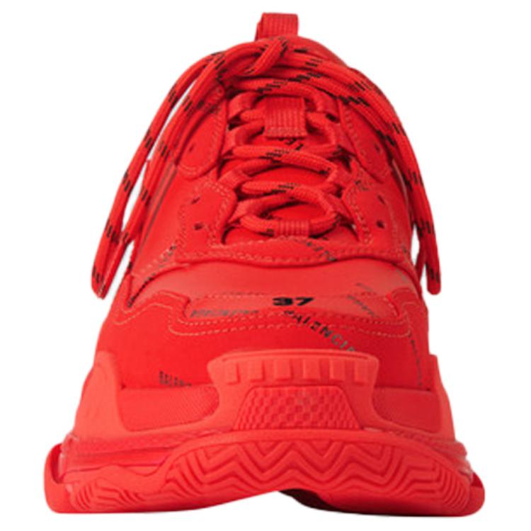 (W) Balenciaga Triple S Sneaker 'Allover Logo - Red' 圖 4