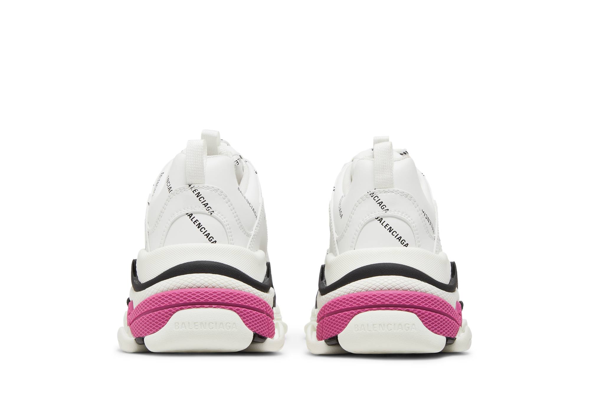 Details for 巴黎世家全覆蓋標誌 Triple S 防滑耐磨低幫休閒老爹鞋 女款 白色仿舊款