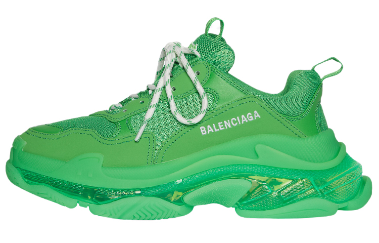 (W) Balenciaga Triple S Sneaker 'Clear Sole - Green'