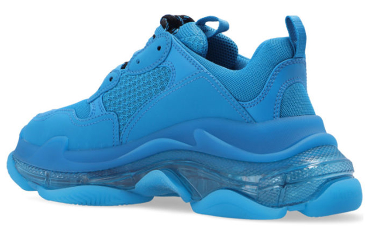 Shop (W) 발렌시아가 트리플 S 스니커즈 '클리어솔 - 블루' 544351-W2GA1-4810