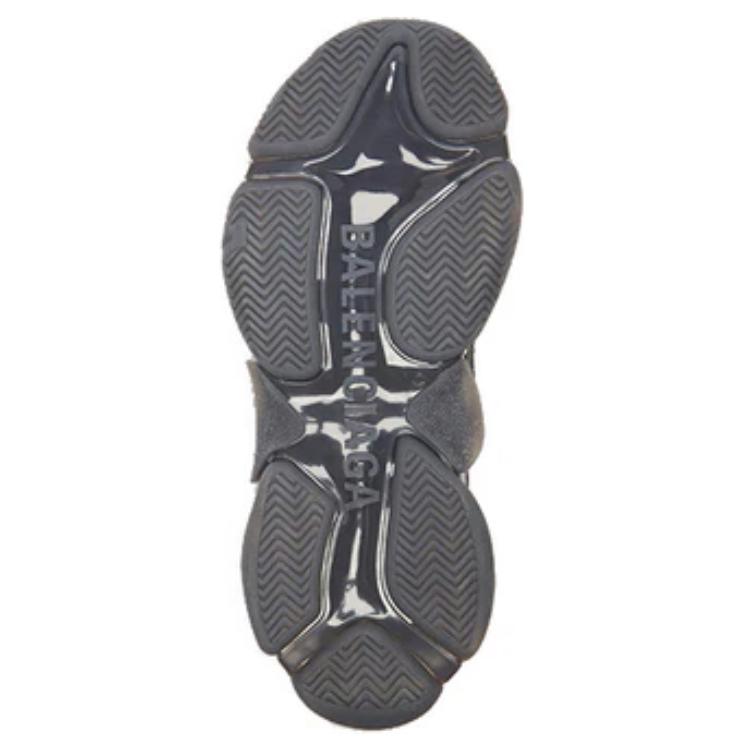 Purchase 巴黎世家 Triple S 透明鞋底 時尚簡約低幫休閒老爹鞋 女款 石墨黑