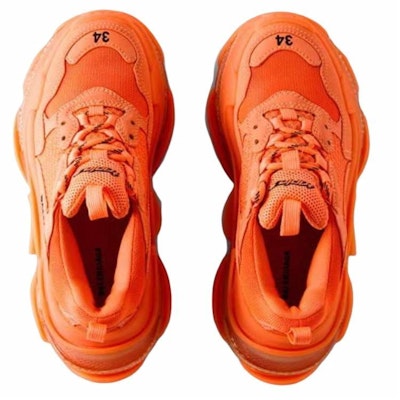 (W) Balenciaga Triple S Sneaker ''Clear Sole - Oranye'' 544351-W2FF2-7810 Purchase (W) Balenciaga Triple S Sneaker ''Clear Sole - Oranye'' 544351-W2FF2-7810