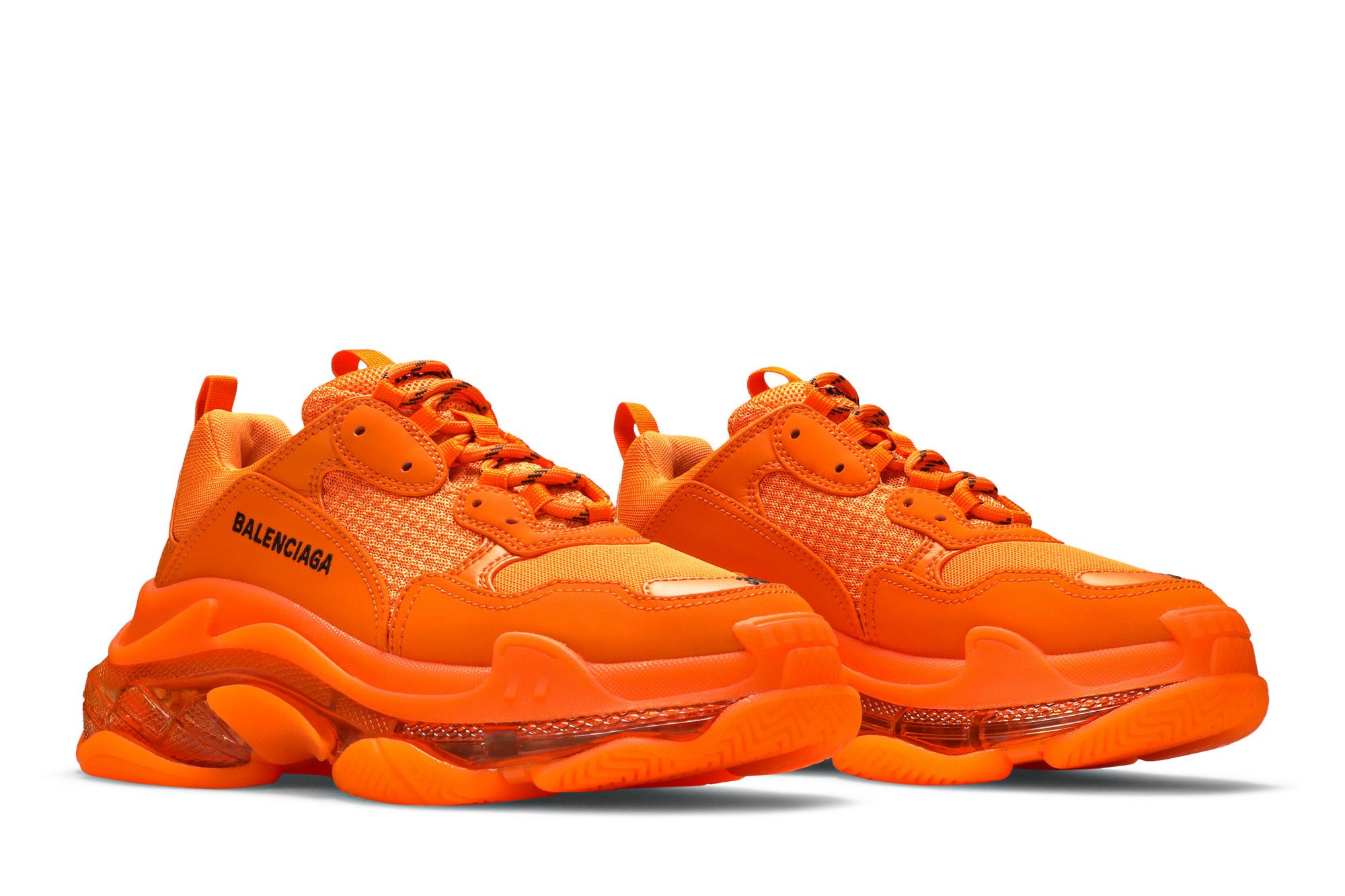 Cheap (Women) Balenciaga Triple S Sneaker 'Clear Sole - Orange'  544351-W2GA1-7510