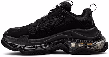 Lookbook Balenciaga巴黎世家 Triple S 網眼 復古 低筒 老爸鞋 女款 黑色