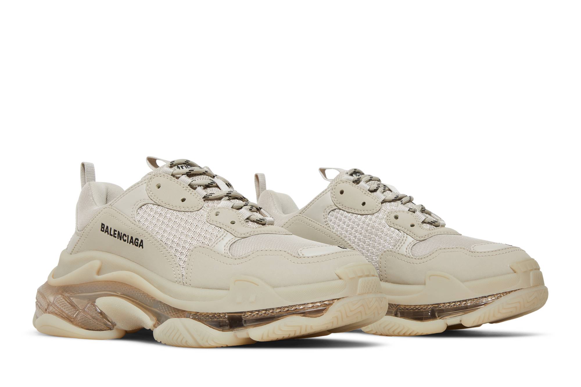 Cheap Balenciaga巴黎世家 Triple S 復古休閒 低筒 老爹鞋 女款 米色