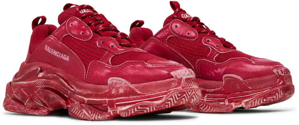Women Balenciaga Triple S Sneaker Dark Red 524039W3CN36000