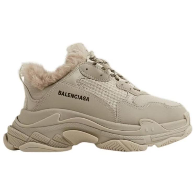 Order (Women) Balenciaga Triple S Sneaker 'Fake Fur - Beige'  668562-W3CQ5-9710