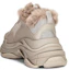 Shop (Women) Balenciaga Triple S Sneaker 'Fake Fur - Beige' 668562-W3CQ5-9710