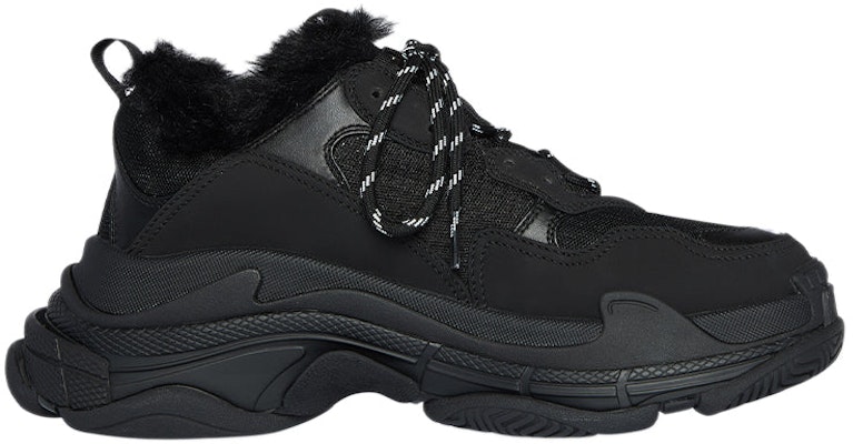 (W) Balenciaga Triple S Sneaker 'Bulu Palsu - Hitam' 668562W3CQ51000 Order (W) Balenciaga Triple S Sneaker 'Bulu Palsu - Hitam' 668562W3CQ51000