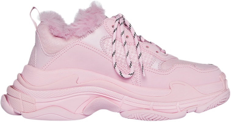 (W) Balenciaga Triple S Sepatu 'Bulu Palsu - Pink' 668562W3CQ55000 Order (W) Balenciaga Triple S Sepatu 'Bulu Palsu - Pink' 668562W3CQ55000