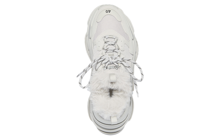 Shop 巴黎世家 Triple S 舒適透氣 時尚老爹鞋 女款 灰色