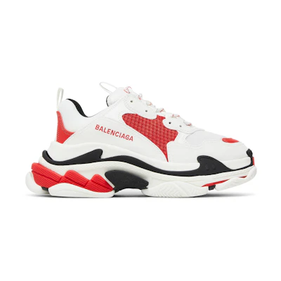 (W) Balenciaga Triple S Sneaker 'White Black Red'