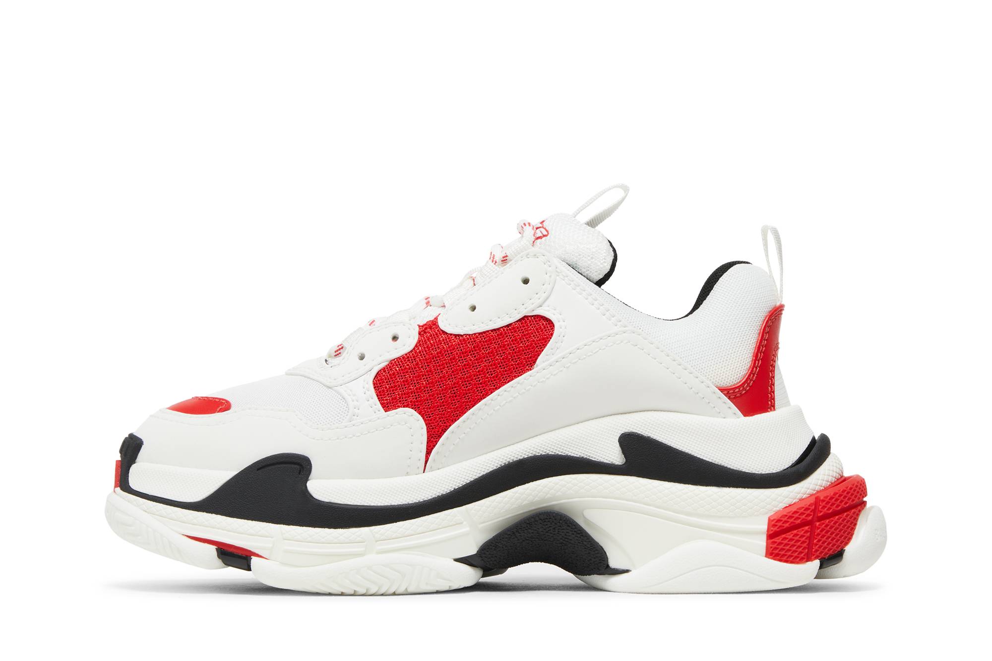 Lookbook (W) 巴黎世家 Triple S 运动鞋 '白黑红' 524039-W2FW5-1261