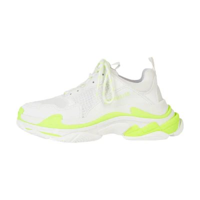 (W) Balenciaga Triple S Sneaker 'White Fluo Yellow'
