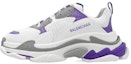 Buy (W) 발렌시아가 트리플 S 스니커즈 '화이트 퍼플' 524039-W2FW5-9551