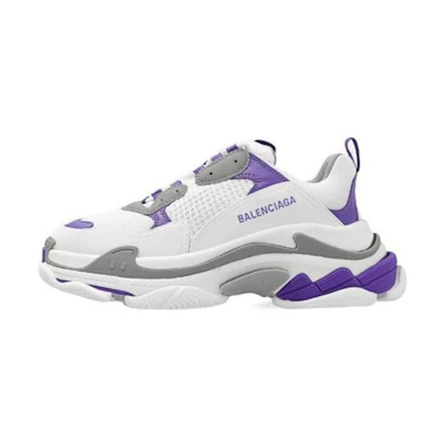 (W) Balenciaga Triple S Sneaker 'White Purple'